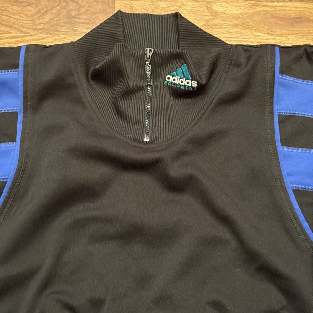 VINTAGE ADIDAS EQUIPMENT CONTRAST EMBROIDERED BIG LOGO SWEATSHIRT SIZE MEDIUM - Picture 4 of 10